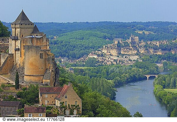 Castelnaud  Schloss  Castelnaud la Chapelle  Perigord  Dordogne-Tal  Perigord Noir  Aquitanien  Frankreich  Europa