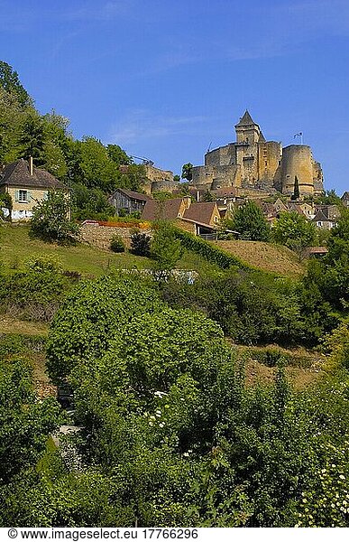 Castelnaud  Schloss  Castelnaud la Chapelle  Perigord  Dordogne-Tal  Perigord Noir  Aquitanien  Frankreich  Europa