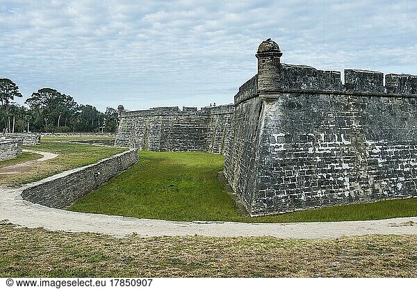 Castillo de San Marcos  St. Augustine  älteste durchgehend bewohnte europäische Siedlung  Florida  USA  Nordamerika