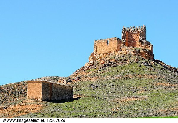 Castle of La Daya and hermitage of Nuestra Señora de la Torre. Monteagudo de las Vicarías. Soria Province. Castilla y León. Spain