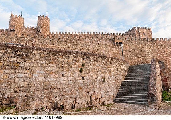 Castle of Sigüenza  now Parador Nacional  Sigüenza  Guadalajara province  Castile La Mancha  Spain. Historical Heritage Site.