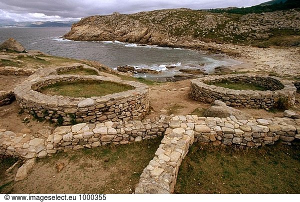 Castro de Baroña  keltische Ruinen. La Coruña-Provinz  Galicien  Spanien