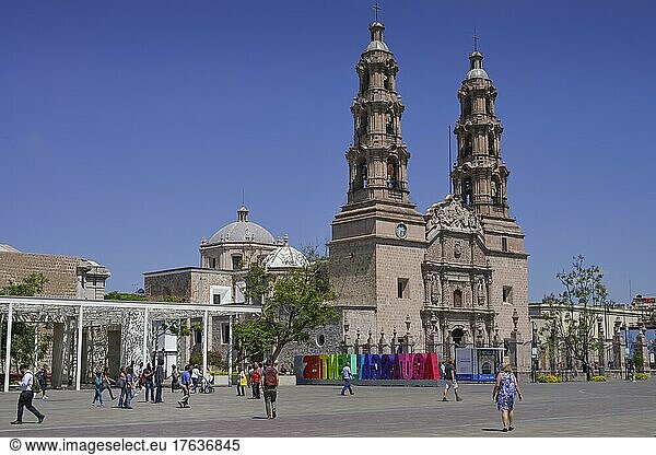 Catedral Basilica de Nuestra Senora de la Asuncion  Plaza de la Patria  Aguascalientes  Mexiko  Mittelamerika