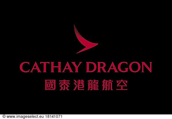 Cathay Dragon  Logo  Black background