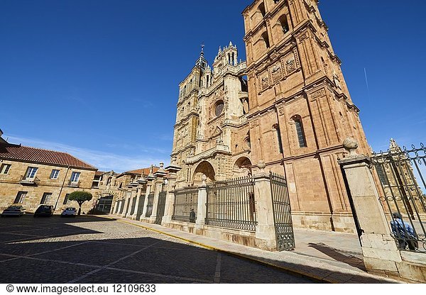 Cathedral  Astorga  Via de la Plata (Silver Route)  Leon province  Castilla-Leon  Way of St James  Spain  Europe.
