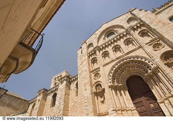 Cathedral of San Salvador of Zamora  Bishop's Door  Romanesque Style  XII Century and Bishop's Palace  Province of Zamora  Via de la Plata  Silver Route  Castilla y Leon  Castile  Spain