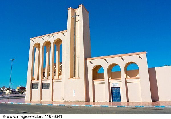 Catholic church  Dakhla  Western Sahara  administered by Morocco  Africa.