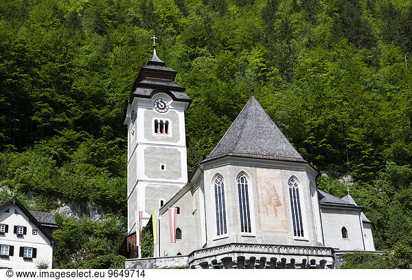 Catholic Church  UNESCO World Heritage Site  Hallstatt-Dachstein Salzkammergut Cultural Landscape  Hallstatt  Salzkammergut  Upper Austria  Austria  Europe