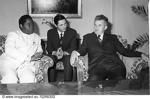 Ceausescu  Nicolae  26.1.1918 - 25.12.1989  rumÃ¤n. Politiker (PCR)  StaatsprÃ¤sident 22.3.1965 - 22.12.1989  mit VizeprÃ¤sident von Tansania Rashidi Mfaume Kawawa  Bukarest  1965