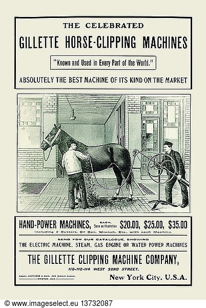 Celebrated Gillette Horse-Clipping Machines