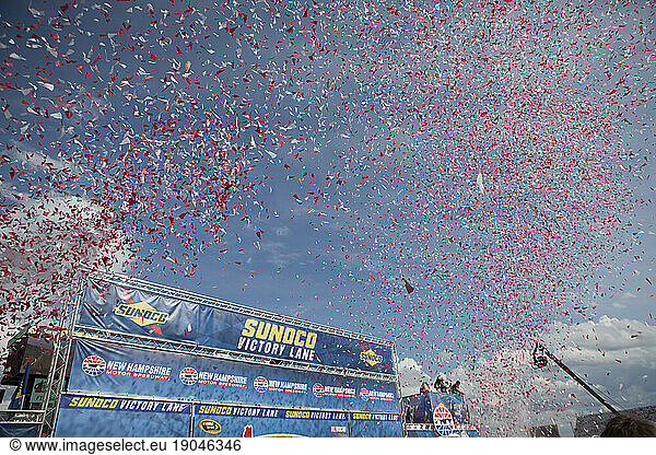 Celebration after motor racing in New Hampshire