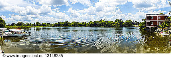 Central America  Belize  Yucatan peninsula  New River  mooring area
