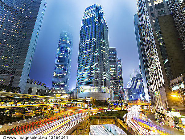 Central Hong Kong skyline with IFC building  Hong Kong  China