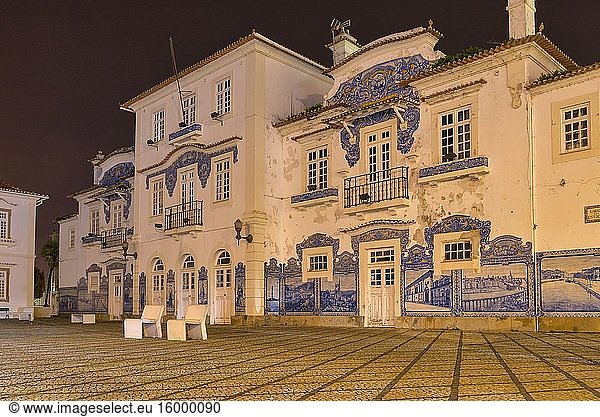 Central railway station in Aveiro  Portugal.