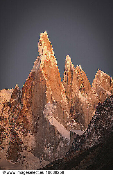 Cerro Torre with the first lights