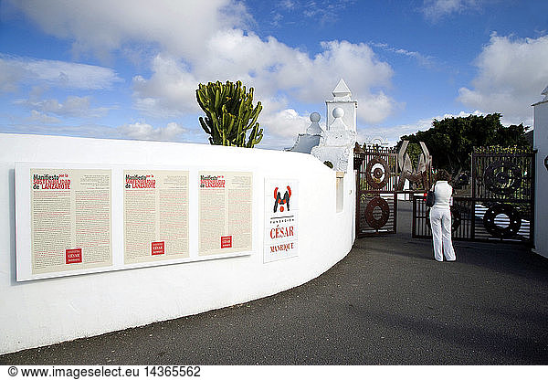 Cesar Manrique foundation  entrance  Taro de Tahiche  Lanzarote  Canary Islands  Spain