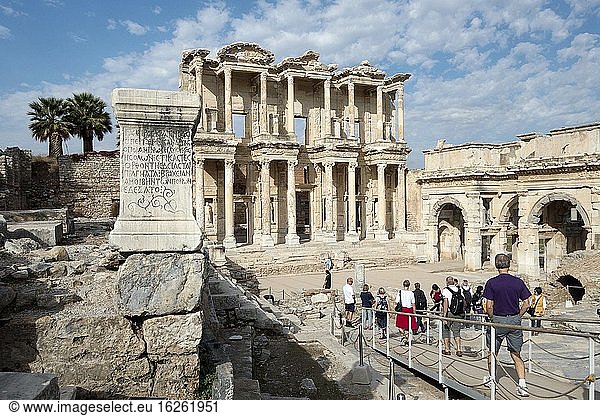 Ceslcius-Bibliothek in Ephesus. Türkei.