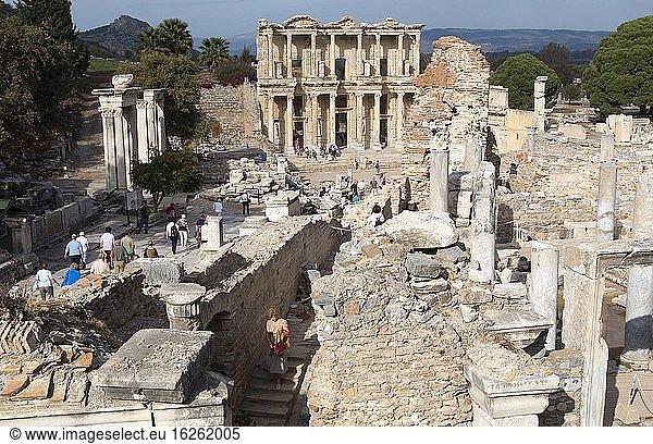 Ceslcius-Bibliothek in Ephesus. Türkei.
