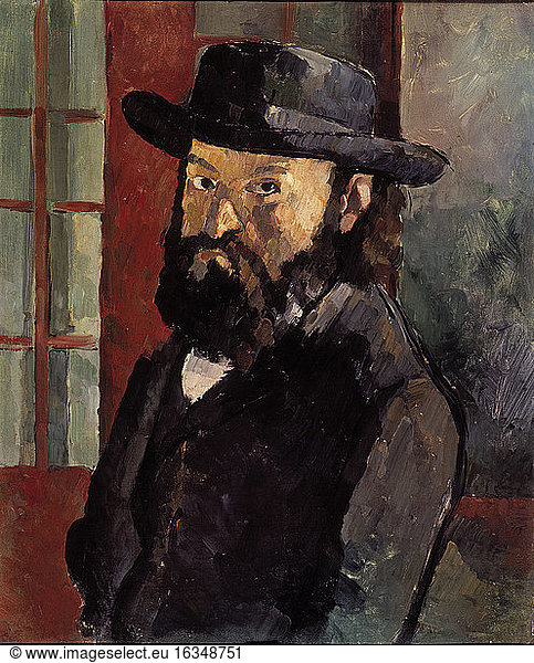 Cezanne  Paul French painter Aix-en-Provence 10.1.1839 – 22.10.1906.“Self-portrait   c. 1880.Painting.Bern  Kunstmuseum.