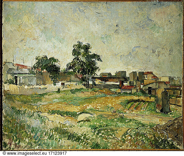 Cezanne  Paul 1839–1906.“Landscape near Paris .Painting.Washington  National Gallery of Art.