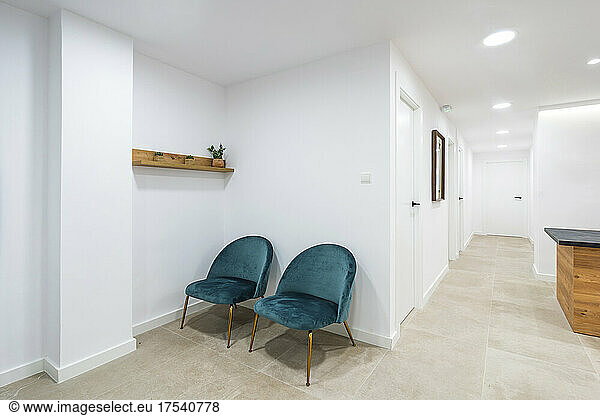 Chairs arranged in front of wall at doctor's office