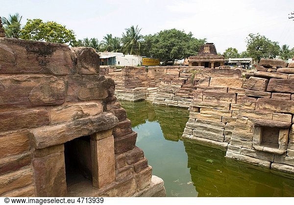 Chakra Gudi Temple with well in Aihole   Karnataka   India