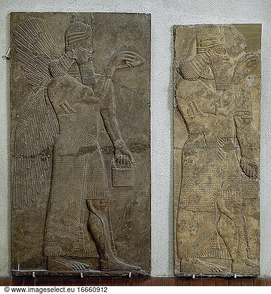 Chaldean Assyrian Relief Sculpture Slab From The Northwest Palace Of ...