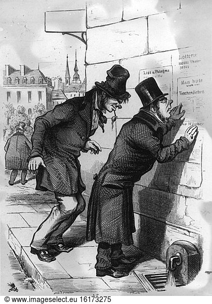 Chance for Pickpockets / Lithograph c.1848