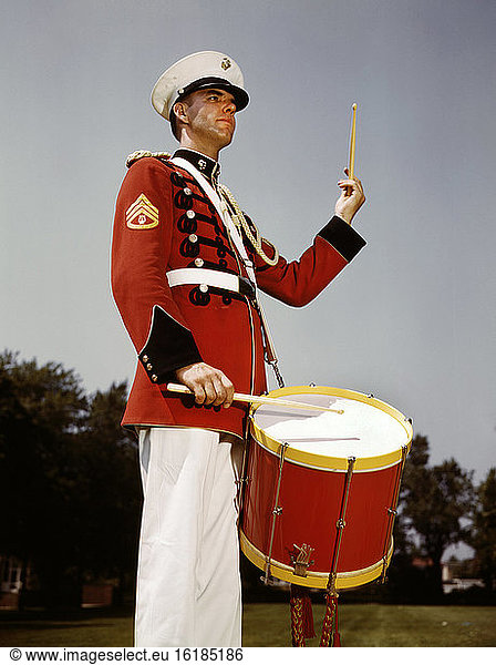 Charles Owen  a Marimba Soloist with U.S. Marine Band and Timpanist with U.S. Marine Band and Orchestra  Alfred T. Palmer  U.S. Office of War Information  May 1942