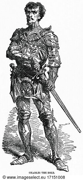 Charles the Bold  Illustration  Ridpath's History of the World  Volume III  by John Clark Ridpath  LL. D.  Merrill & Baker Publishers  New York  1897