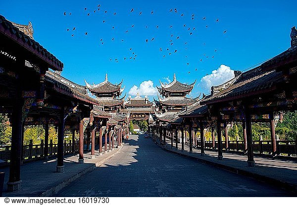 Chengdu in der Provinz Sichuan  die alte Stadt Huanglongxi