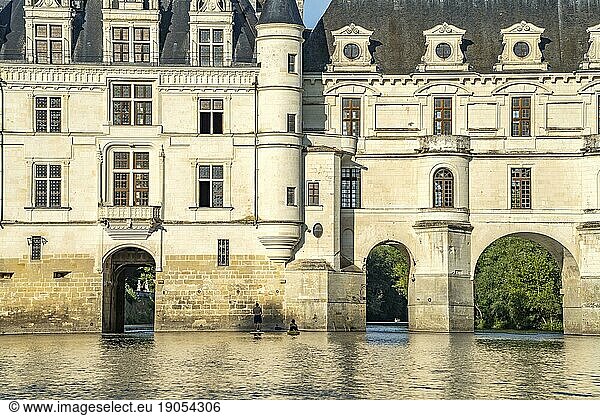 Chenonceau Castle  moated castle in the village of Chenonceaux in the Indre-et-Loire department of the Centre-Val de Loire region  France  Europe