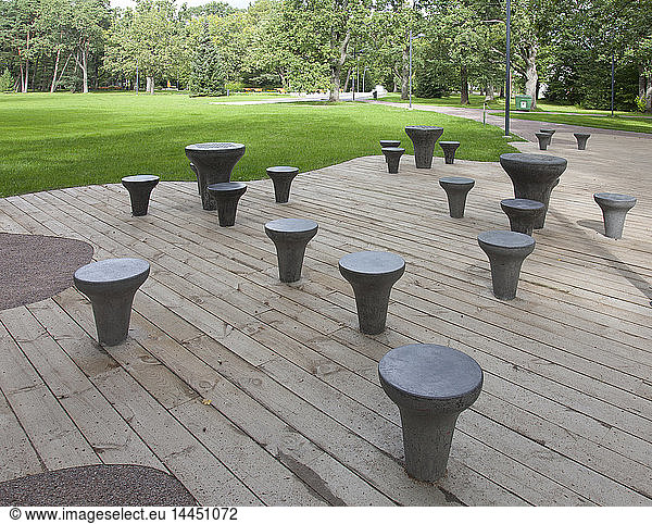 Chess Tables at a Park