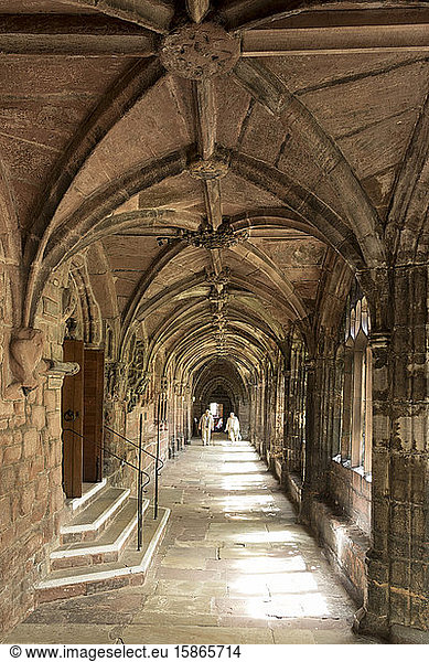 Chester Cathedral cloisters  Cheshire  England  United Kingdom  Europe