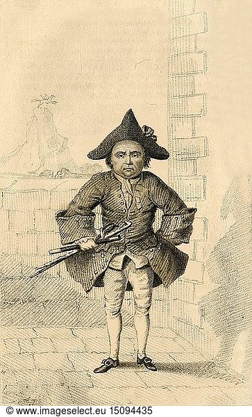 Chevalier Desseasau  bemerkenswert durch seine Eitelkeit   1821. Schöpfer: Robert Cooper.