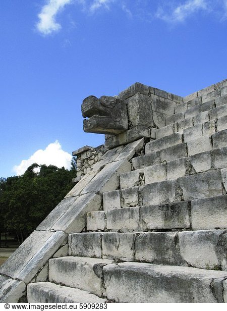 Chichen Itza  Chichen-Itza  Skulptur  Wand  Mexiko  Yucatan