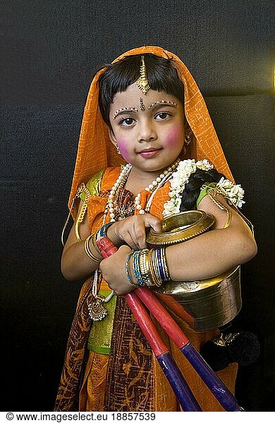 Children Dressed Up As Lord Krishna In Janmashtami Krishna Jayanthi 