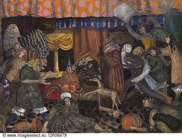 Childrens Masquerade  1912. Artist: Grigoriev  Boris Dmitryevich (1886-1939)