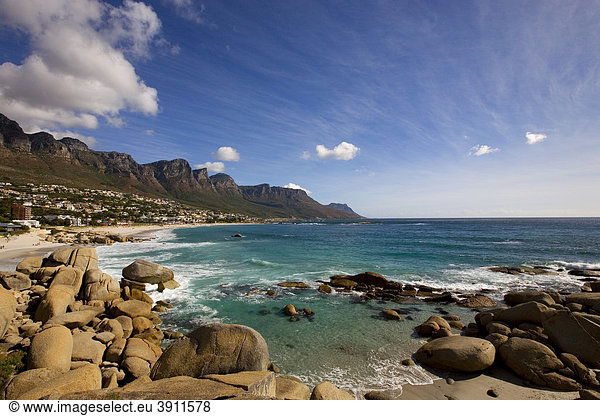 Chill Out beim Hotel Blue Peter am Bloubergstrand bei Kapstadt  Westkap  Südafrika  Afrika