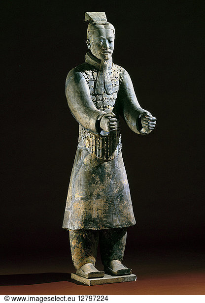 CHINA: SOLDIER CHINA: SOLDIER, C210 B.C. Terracotta Sculpture Of ...