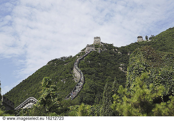 China  Blick auf die Große Mauer von China