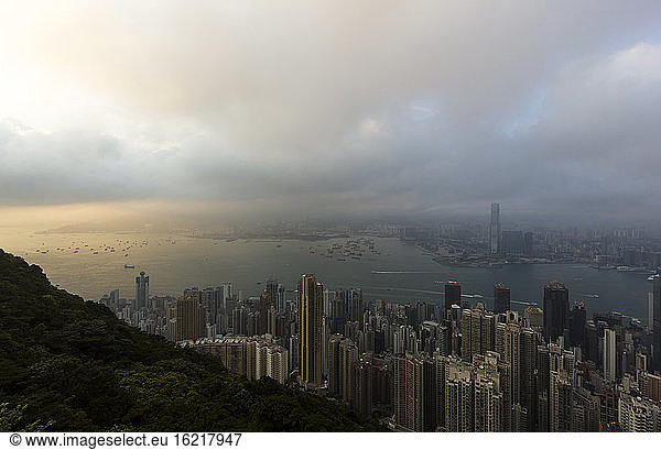 China  Hong Kong  View of Victoria harbour