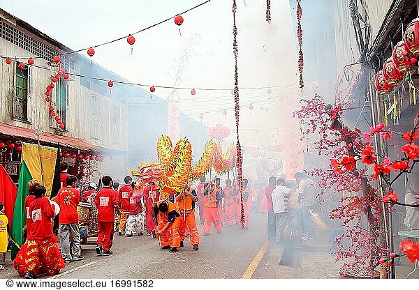 Chinesisches Neujahrsfest Capgomeh-Feier  kuching  sarawak  malaysia  borneo