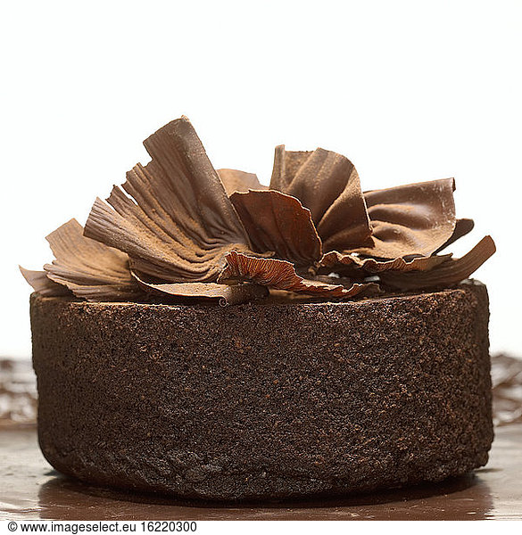 Chocolate cake close-up