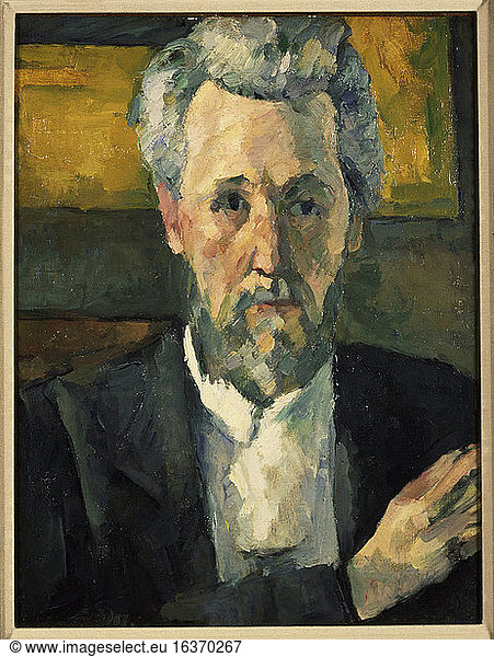 Chocquet  Victor  French customs officer and art collector (patron of Paul Cezanne)  1821–1891.“Portrait of Victor Chocquet .Painting  1877  by Paul Cezanne(1839–1906).Oil on canvas  35 × 27cm.Richmond  Virginia Museum of Fine Arts.