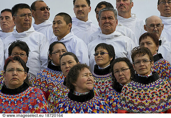 Choir Members during the events on June 21  the National Day in Greenland  in Nuuk  Greenland.