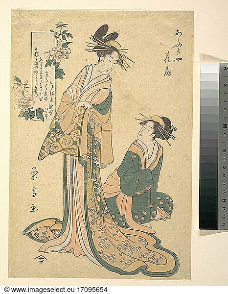 Chokosai Eisho 1793–1799. Print  ca. 1615–1868. Edo period (1615–1868).
Polychrome woodblock print; ink and color on paper  33 × 22.2 cm.
Inv. Nr. JP3064
New York  Metropolitan Museum of Art.