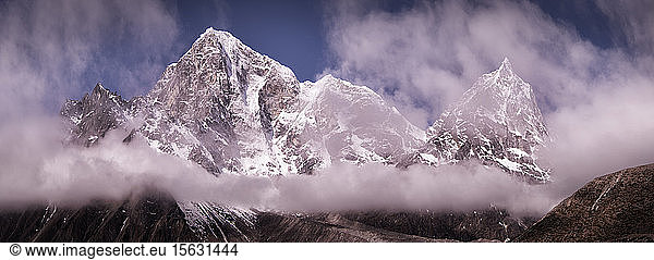 Cholatse mountain and Dhugla    Himalayas  Solo Khumbu  Nepal