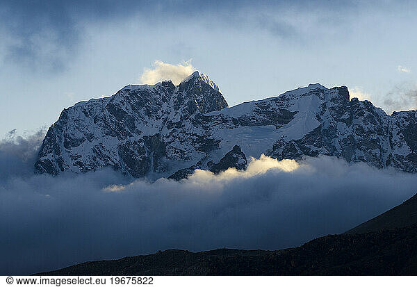 Cholatse mountain peak of Himalayas  Solukhumbu District  Nepal