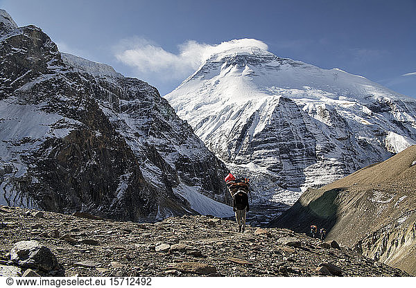 Chonbarden Glacier  Dhaulagiri  Dhaulagiri Circuit Trek  Himalaya  Nepal